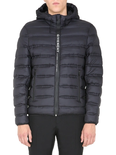 Shop Givenchy Down Hooded Jacket In Nero