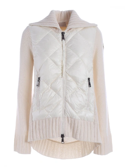 Shop Moncler Down Jacket In White