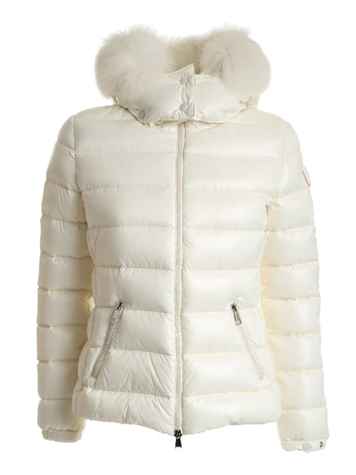 Shop Moncler - Badyfur Down Jacket In White