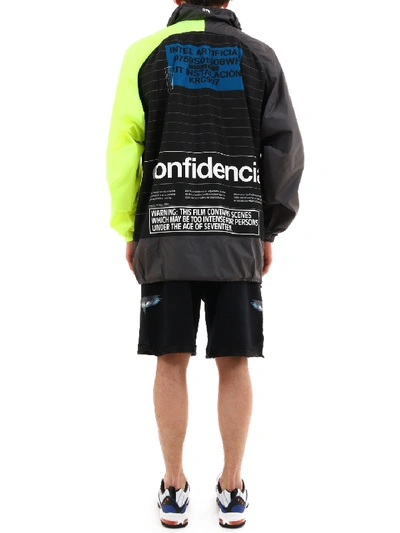 Shop Marcelo Burlon County Of Milan Lettering Windbreaker In Black