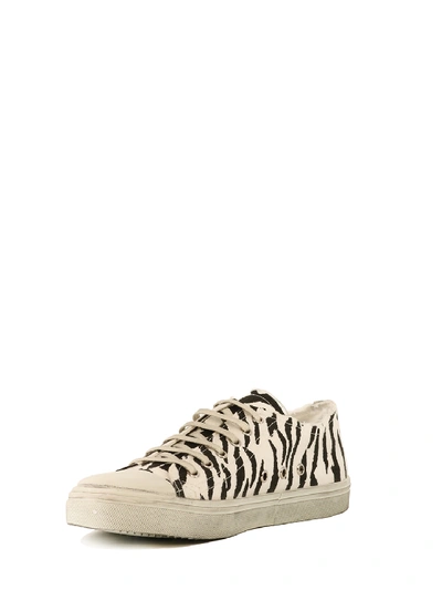 Shop Saint Laurent Sneakers Zebra Print In White