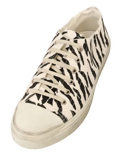 Shop Saint Laurent Sneakers Zebra Print In White