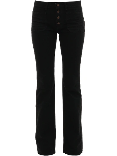 Shop Saint Laurent Jeans Nero Con Tasche In Black