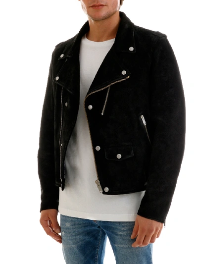 Shop Golden Goose Black Leather Jacket