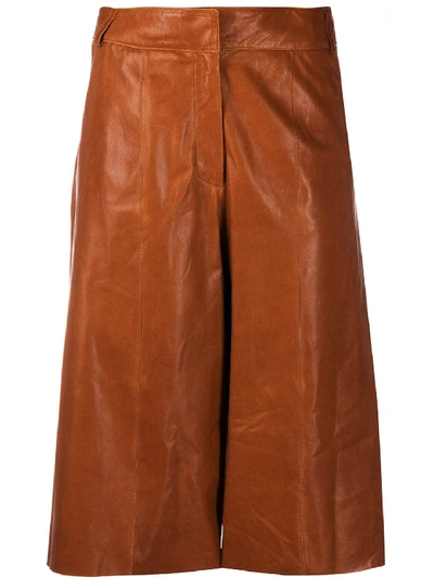 Shop Arma Leather Trousers Tan In Brown