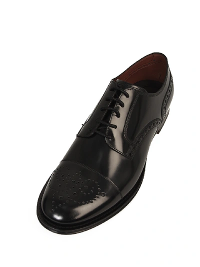Shop Dolce & Gabbana Duilio Leather Shoes In Black