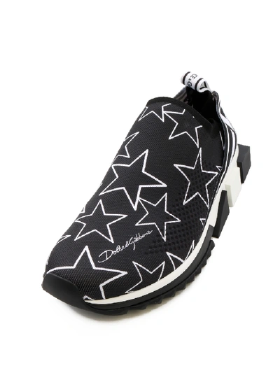 Shop Dolce & Gabbana Sorrento Sneaker With Stars In Black