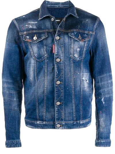 Shop Dsquared2 Blue Denim Jacket