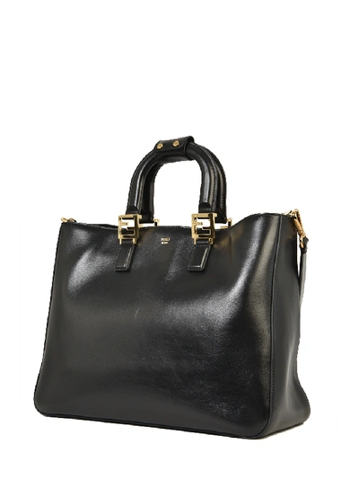 Shop Fendi Ff Tote Bag Medium In Black