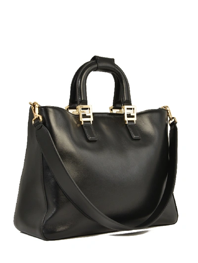 Shop Fendi Ff Tote Bag Medium In Black