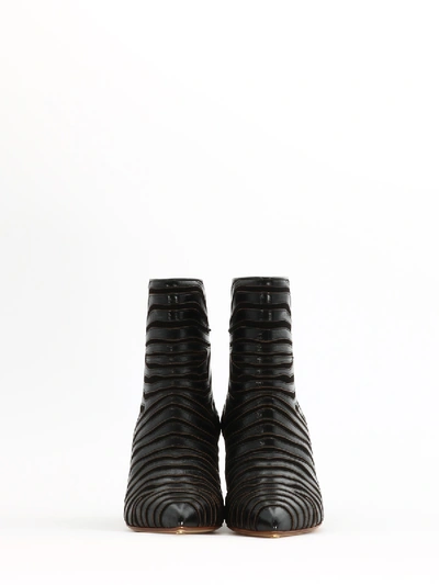 Shop Francesco Russo Zebra Ankle Bootie In Black