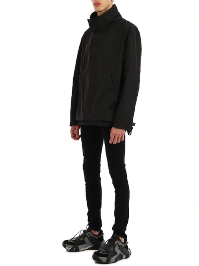 Shop Valentino Nylon Jacket V Logo Dreamers In Black