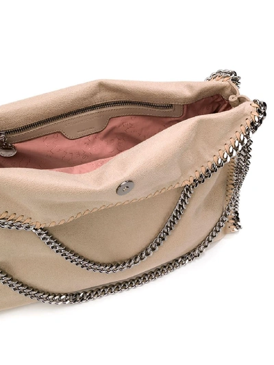 Shop Stella Mccartney Falabella Tote Bag 3 Chains In Beige