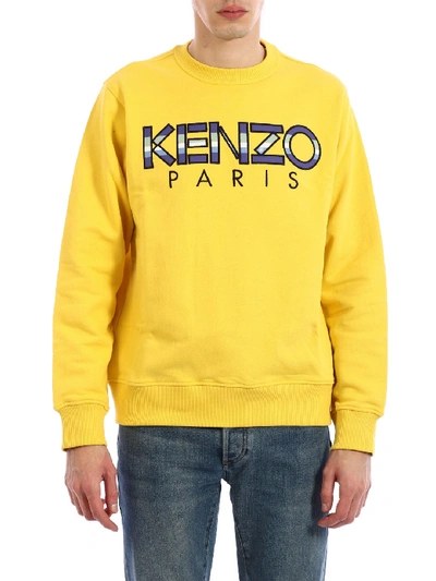 Shop Kenzo Logo Sweatshirt Yellow