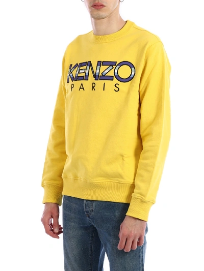 Shop Kenzo Logo Sweatshirt Yellow