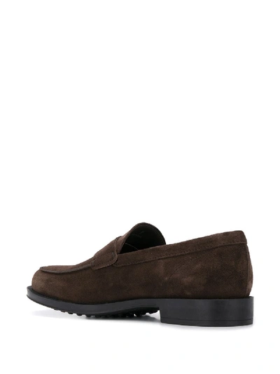 Shop Tod's Suede Moccasin Brown