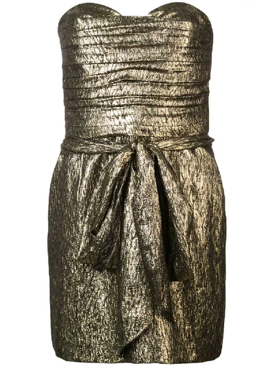 Shop Saint Laurent Sleeveless Golden Dress