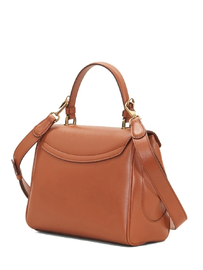 Shop Tod's Leather Bag Mini In Beige