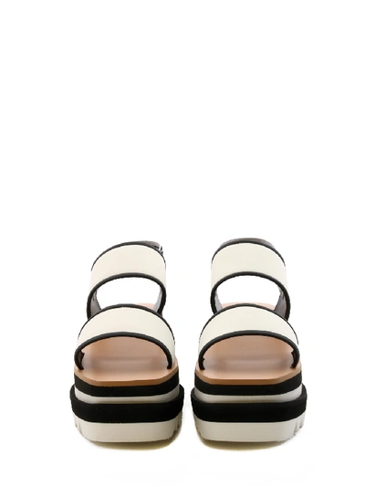 Shop Stella Mccartney Sporty Platform Sandals In White