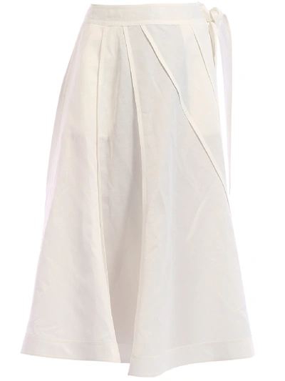 Shop Jil Sander Wheel Skirt White