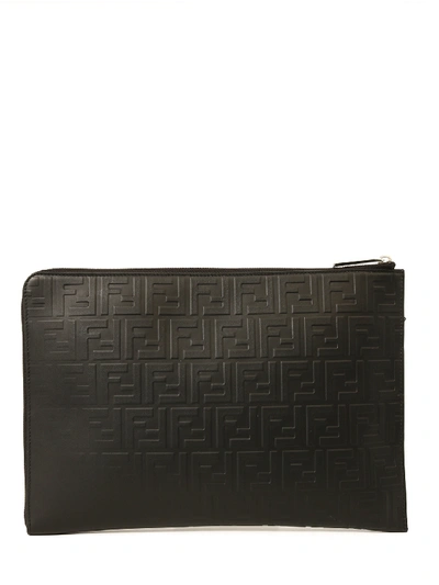 Shop Fendi Document Holder Ff Logo In Black