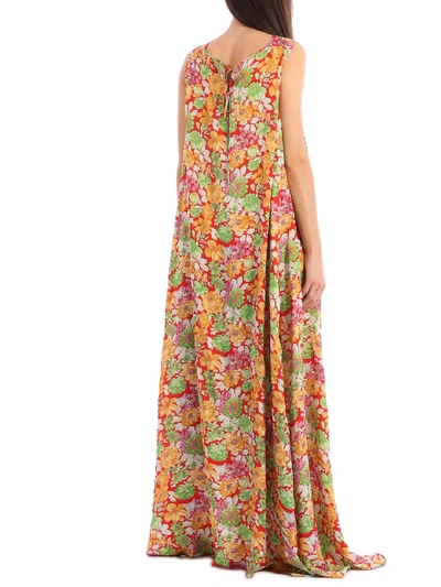 Plan C Floral Print Maxi Dress In Printed