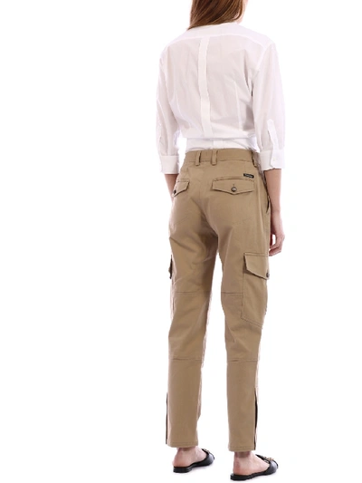 Shop Dolce & Gabbana Cargo Trousers Beige