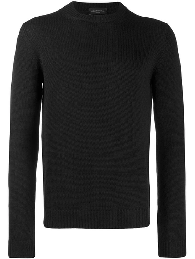 Shop Roberto Collina Black Wool Sweater