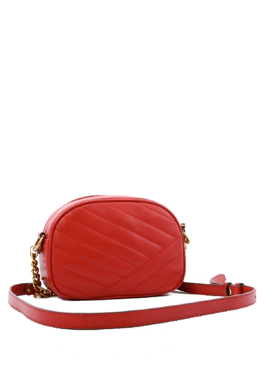 Shop Tory Burch Kira Chevron Small Bag In Red