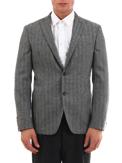 Shop Tonello Gray Wool Jacket In Grey