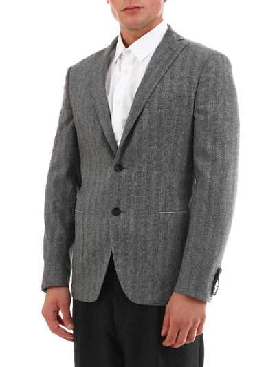 Shop Tonello Gray Wool Jacket In Grey