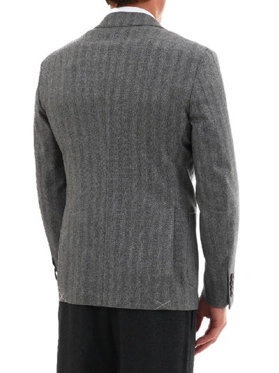 Shop Tonello Gray Wool Jacket In Grey