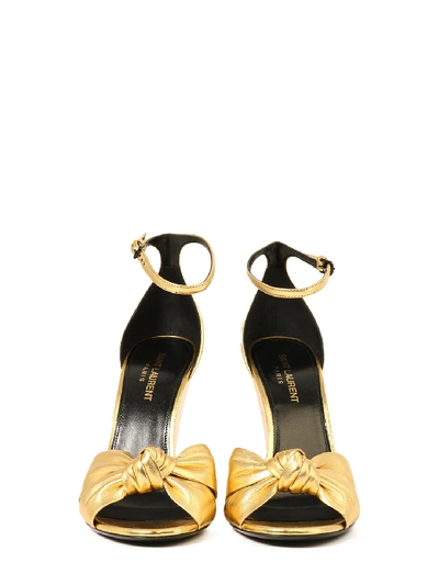 Shop Saint Laurent Lila Sandals Gold