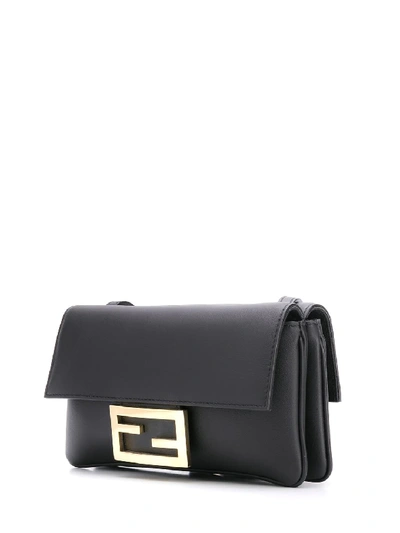 Shop Fendi Duo Baguette Bag Black