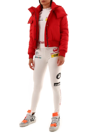 Shop Off-white Down Jacket In Red