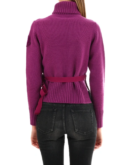 Shop Moncler Purple Pullover