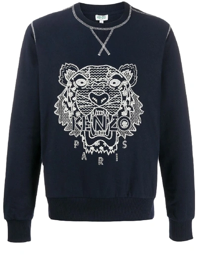 Shop Kenzo Tiger Sweatshirt Blue