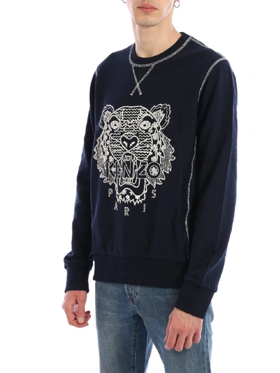 Shop Kenzo Tiger Sweatshirt Blue