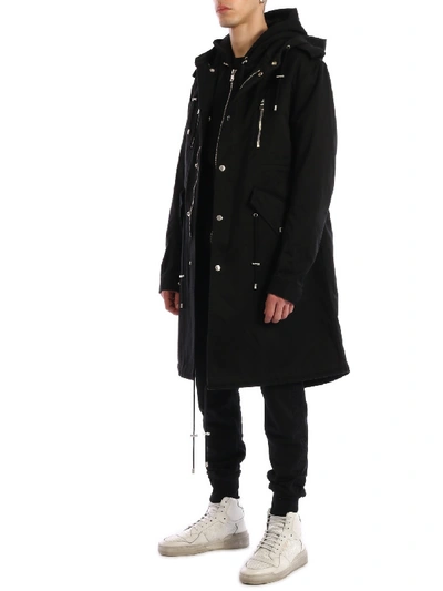 Shop Balmain Black Cotton Jacket