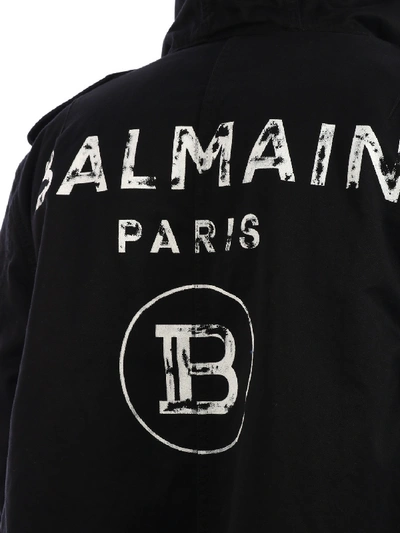Shop Balmain Black Cotton Jacket