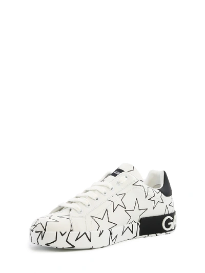 Shop Dolce & Gabbana Portofino Sneakers With Stars In White