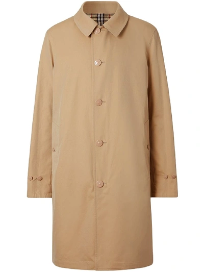 Shop Burberry Car Coat Reversible In Beige