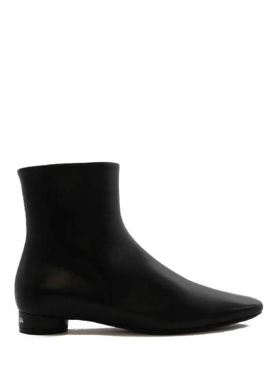 Shop Balenciaga Leather Boot Black