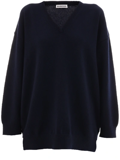 Shop Balenciaga Sweater Logo Signature In Blue