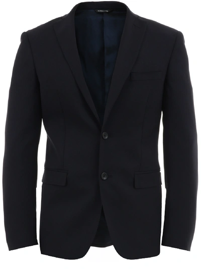 Tonello Blue Wool Jacket In Blue