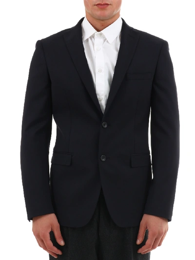 Tonello Blue Wool Jacket In Blue