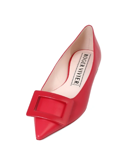 Shop Roger Vivier Ballerina Gommettine Red