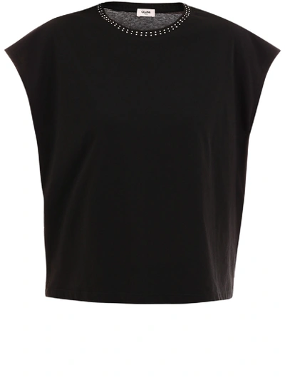 Shop Celine Black T-shirt Mini Studs