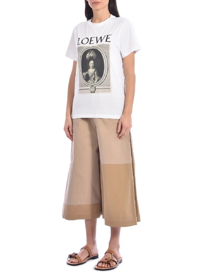 Shop Loewe Culotte Trousers In Beige