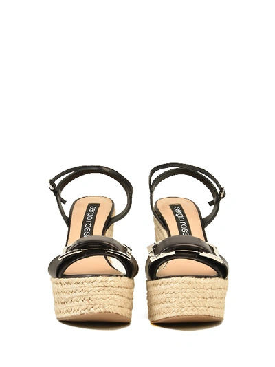 Shop Sergio Rossi Sandal With Rope In Black